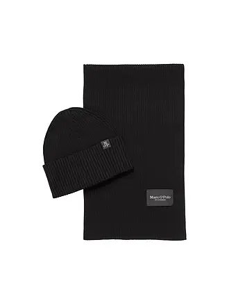 MARC O'POLO | Ensemble 2 pièces bonnet et écharpe | schwarz